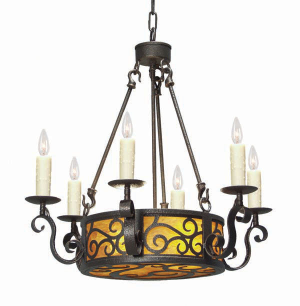 Meyda Tiffany 115166 Eight Light Chandelier, Copper Rust