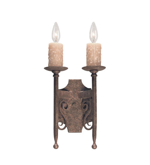 Meyda Tiffany 115228 Two Light Wall Sconce, Pompeii Gold