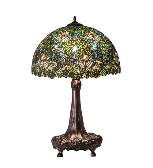 Meyda Tiffany 115262 Three Light Table Lamp, Mahogany Bronze