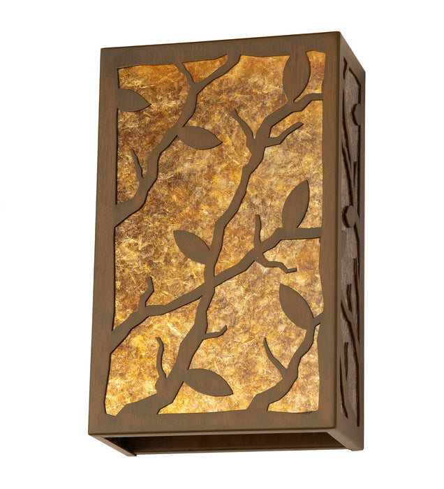 Meyda Tiffany 115327 Two Light Wall Sconce, Rustic Iron