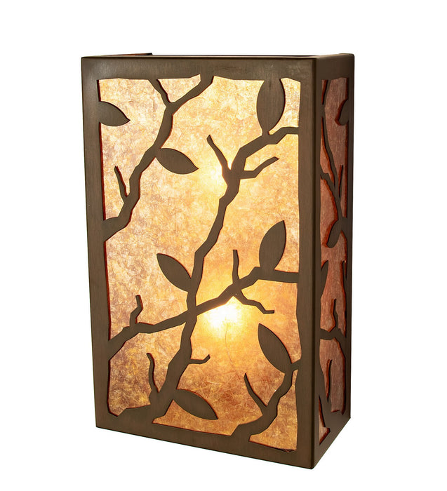 Meyda Tiffany 115327 Two Light Wall Sconce, Rustic Iron