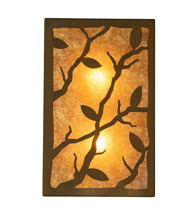 Meyda Tiffany 115327 Two Light Wall Sconce, Rustic Iron