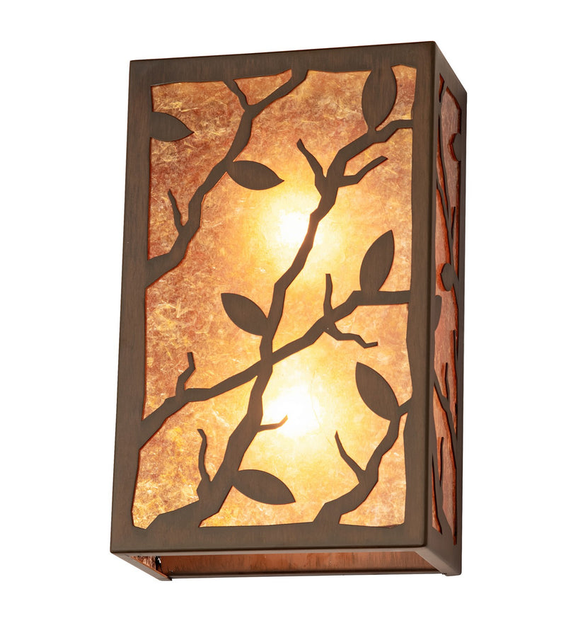 Meyda Tiffany 115327 Two Light Wall Sconce, Rustic Iron