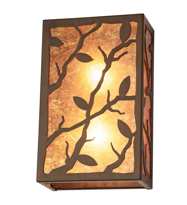 Meyda Tiffany 115327 Two Light Wall Sconce, Rustic Iron