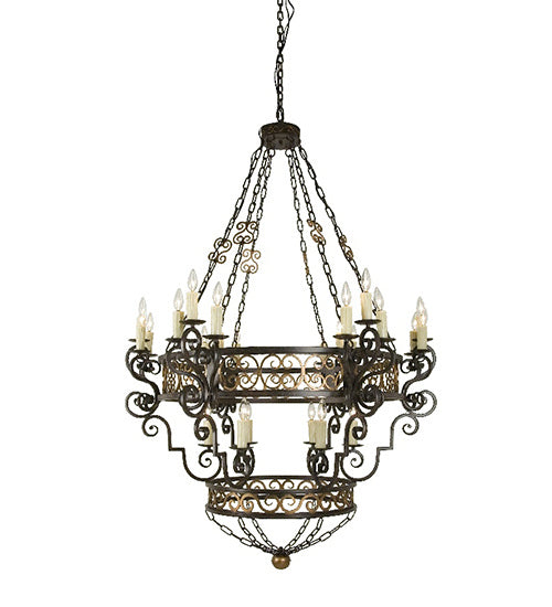 Meyda Tiffany 115356 24 Light Chandelier, Cajun Spice