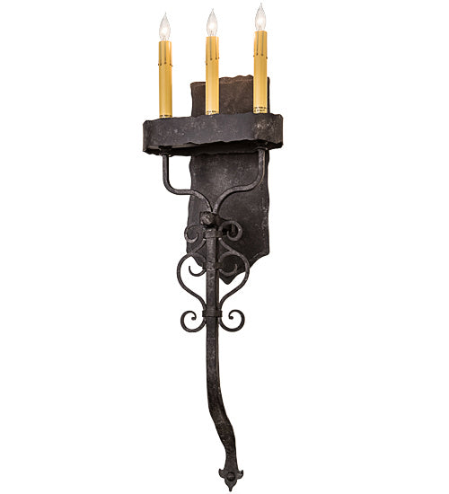 Meyda Tiffany 115637 Three Light Wall Sconce, Smoke