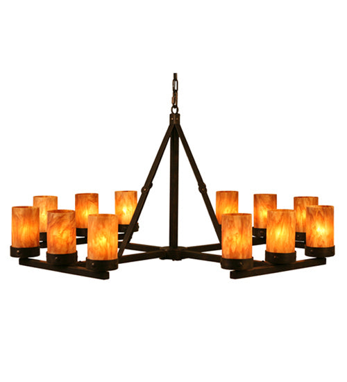 Meyda Tiffany 115643 12 Light Chandelier, Rusty Nail