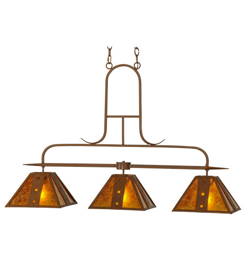 Meyda Tiffany 115682 Three Light Island Pendant, Rustic Iron