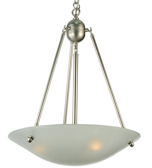 Meyda Tiffany 115799 Three Light Inverted Pendant, Nickel