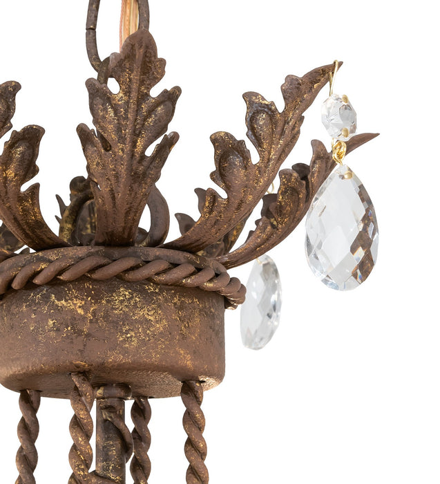 Meyda Tiffany 115834 Four Light Chandelier, Pompeii Gold