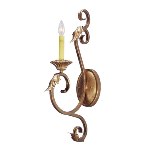 Meyda Tiffany 116100 One Light Wall Sconce, Autumn Leaf