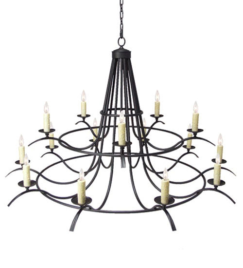 Meyda Tiffany 116257 15 Light Chandelier, Blackwash
