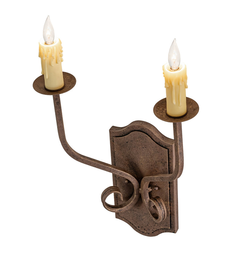 Meyda Tiffany 116295 Two Light Wall Sconce, Antiquity