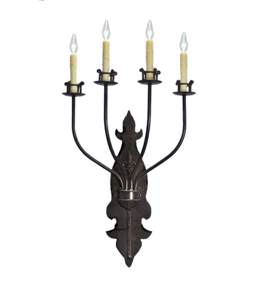 Meyda Tiffany 116296 Four Light Wall Sconce, Gilded Tobacco