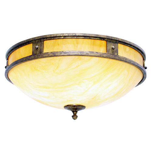 Meyda Tiffany 116356 Two Light Flushmount, French Bronze