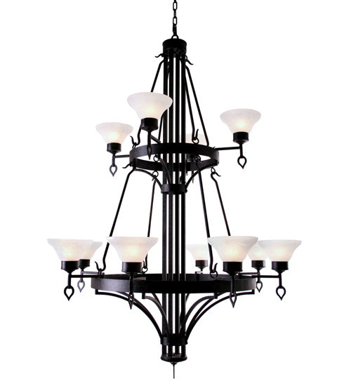 Meyda Tiffany 116425 12 Light Chandelier, Chestnut