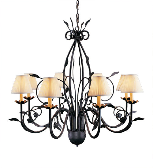 Meyda Tiffany 116649 Eight Light Chandelier, Rustic Iron