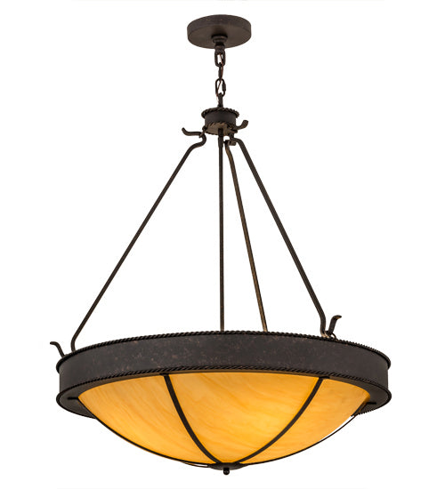 Meyda Tiffany 116717 Four Light Inverted Pendant, Copper Rust