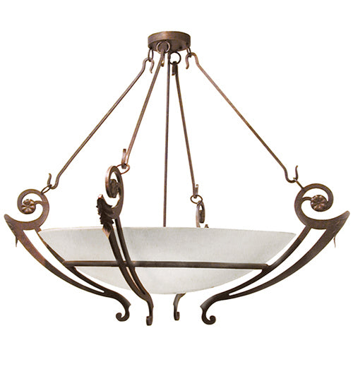 Meyda Tiffany 116828 Six Light Semi-Flushmount, Gilded Tobacco
