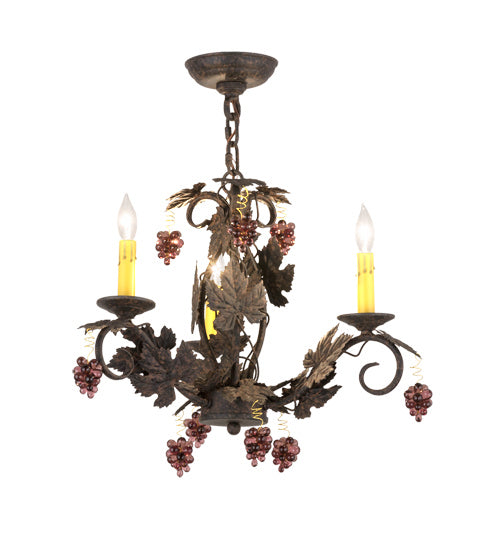 Meyda Tiffany 117174 Three Light Chandelier, Coffee Bean