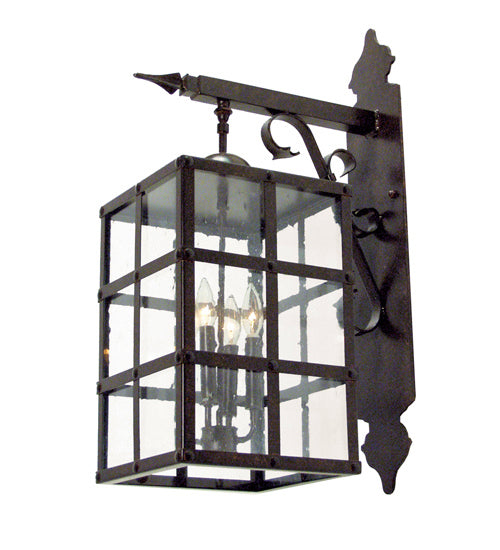 Meyda Tiffany 117354 Four Light Wall Sconce, Antique Iron Gate