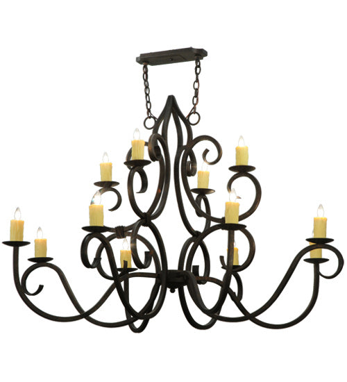 Meyda Tiffany 117787 12 Light Chandelier, Gilded Tobacco