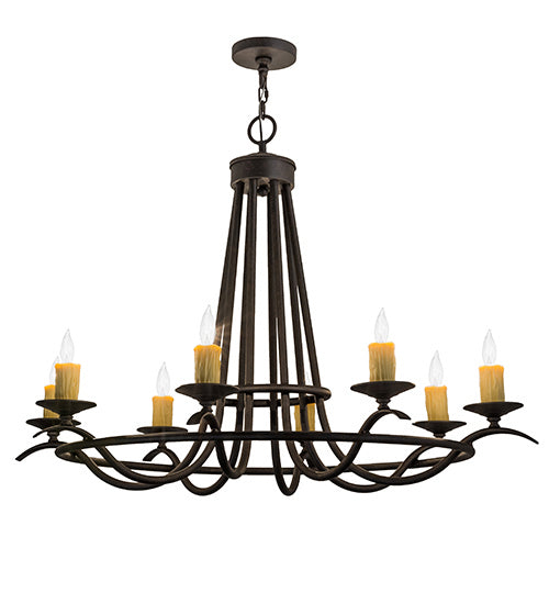 Meyda Tiffany 117861 Eight Light Chandelier, Chestnut