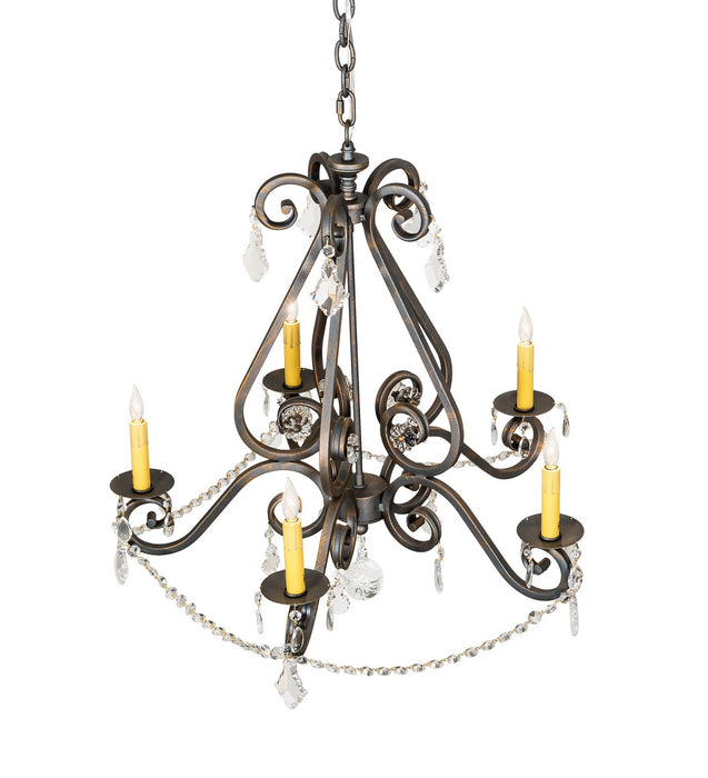 Meyda Tiffany 118041 Five Light Chandelier, French Bronze