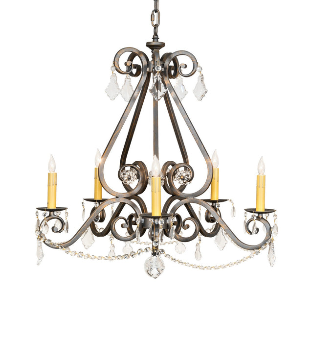 Meyda Tiffany 118041 Five Light Chandelier, French Bronze