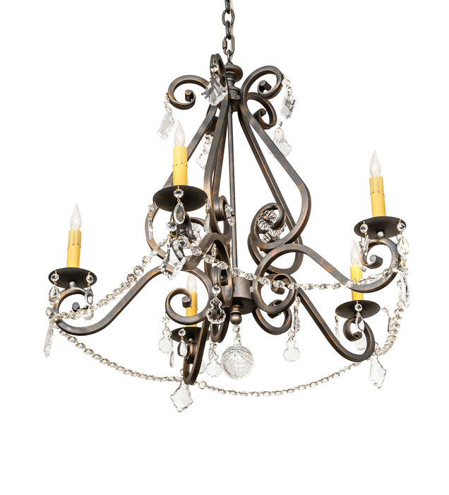 Meyda Tiffany 118041 Five Light Chandelier, French Bronze