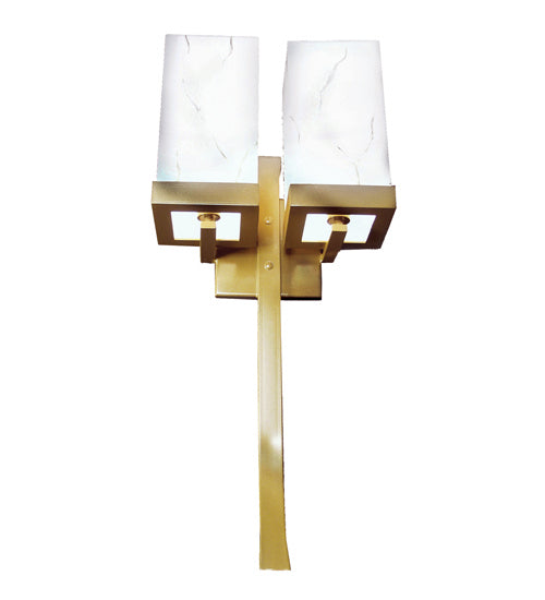 Meyda Tiffany 118127 Two Light Wall Sconce, Gold Metallic High Gloss