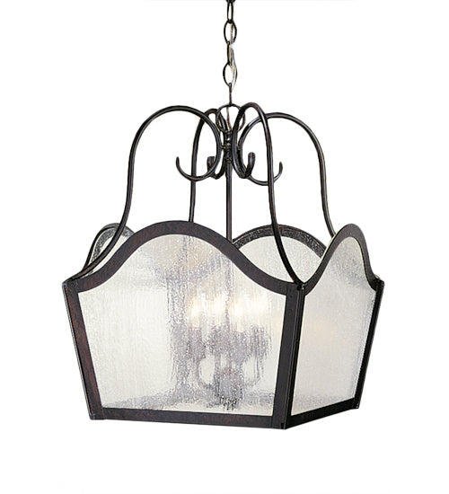 Meyda Tiffany 118186 Four Light Pendant, Chestnut