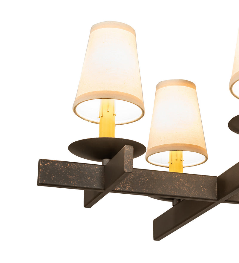 Meyda Tiffany 118284 Eight Light Chandelier, Gilded Tobacco