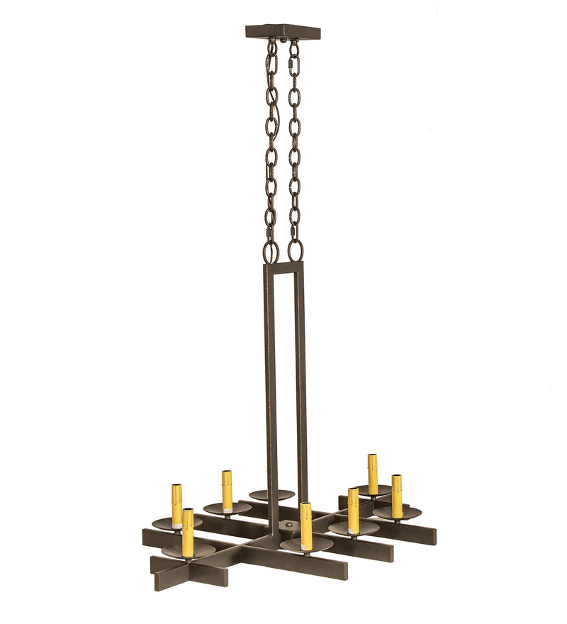 Meyda Tiffany 118284 Eight Light Chandelier, Gilded Tobacco
