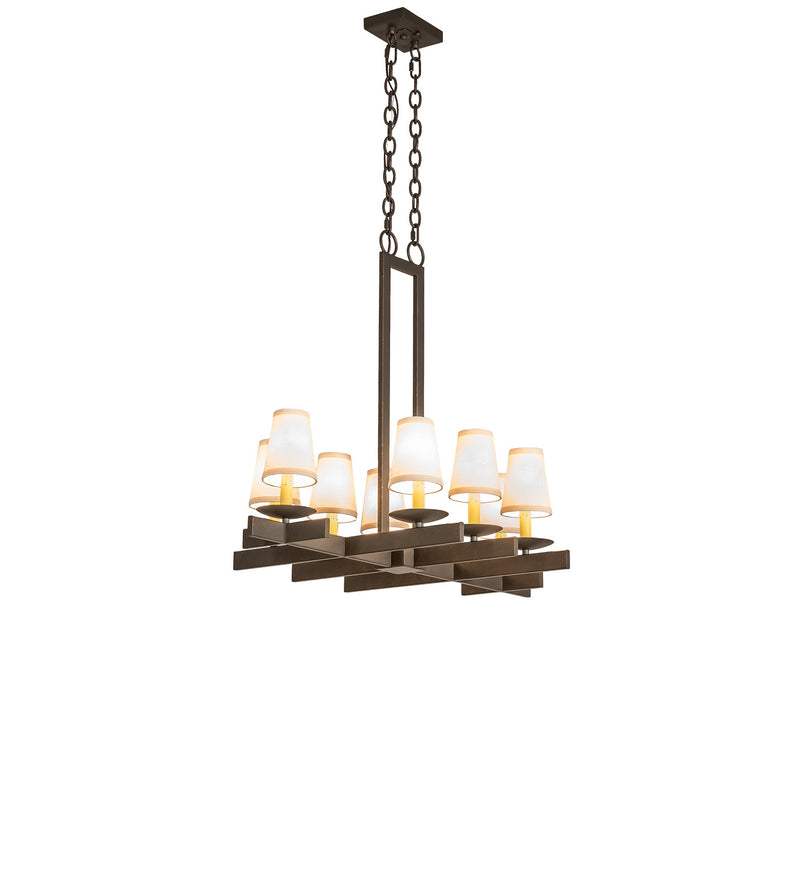 Meyda Tiffany 118284 Eight Light Chandelier, Gilded Tobacco