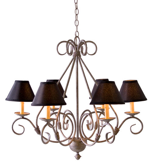 Meyda Tiffany 118910 Six Light Chandelier, Pompeii Gold