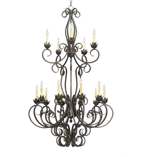 Meyda Tiffany 119497 42"Chandelier, Gilded Tobacco
