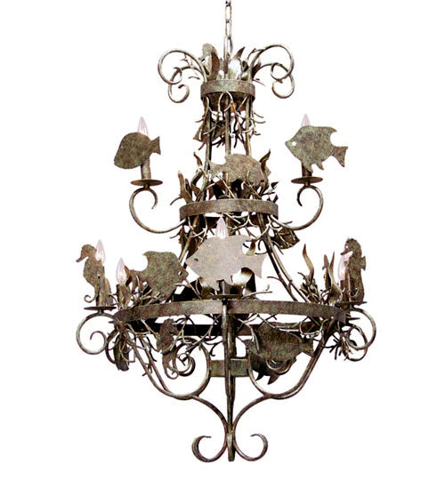 Meyda Tiffany 119762 Nine Light Chandelier, Capri