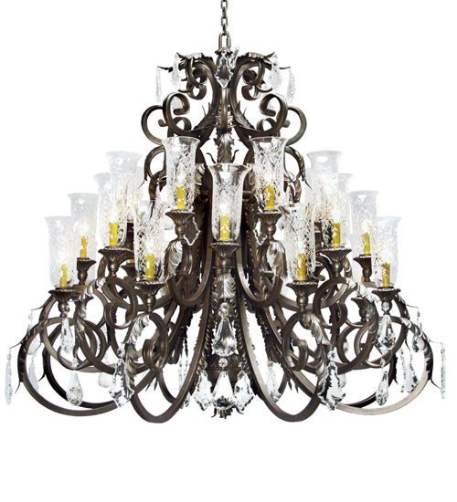 Meyda Tiffany 119767 24 Light Chandelier, Gilded Tobacco