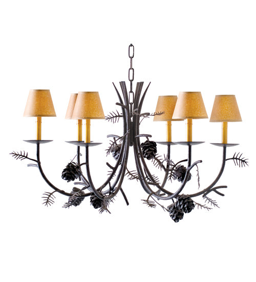 Meyda Tiffany 119769 Eight Light Chandelier, Chestnut