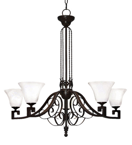 Meyda Tiffany 119775 Six Light Chandelier, Rustic Iron