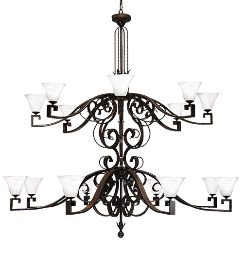 Meyda Tiffany 119776 16 Light Chandelier, Rustic Iron