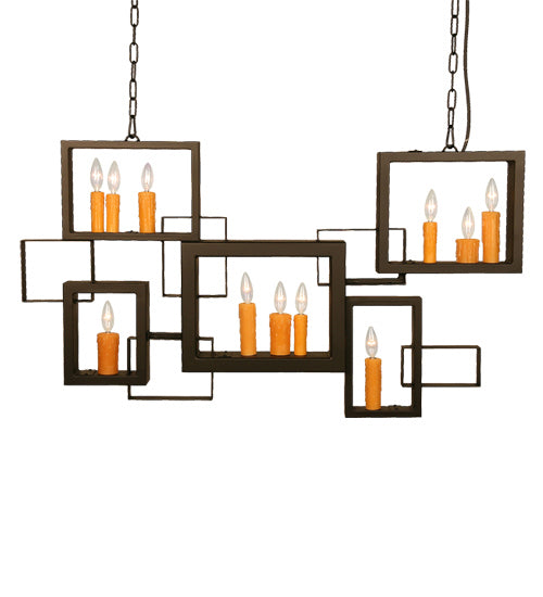 Meyda Tiffany 119777 11 Light Chandelier, Blackwash