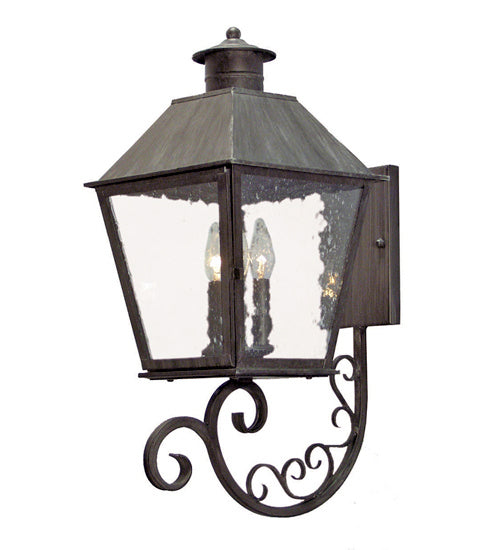 Meyda Tiffany 119851 Two Light Wall Sconce, Antique Iron Gate