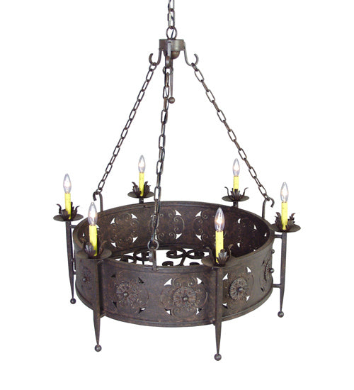 Meyda Tiffany 120065 Six Light Chandelier, Cajun Spice