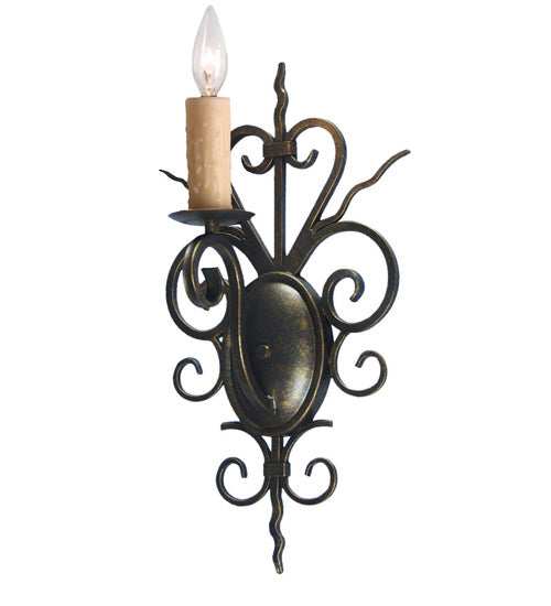 Meyda Tiffany 120136 One Light Wall Sconce, Gilded Tobacco