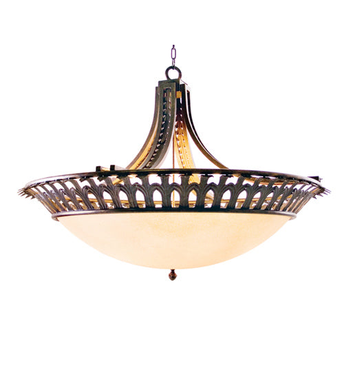 Meyda Tiffany 120169 Six Light Pendant, Gilded Tobacco