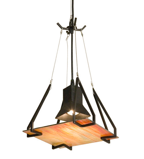 Meyda Tiffany 120172 One Light Pendant, Blackwash