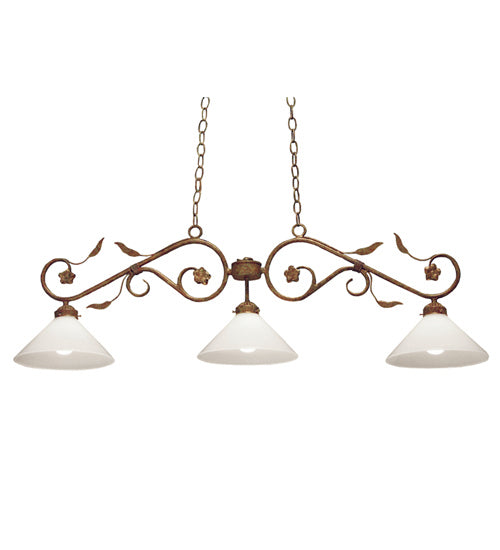 Meyda Tiffany 120175 Three Light Island Pendant, Rusty Nail