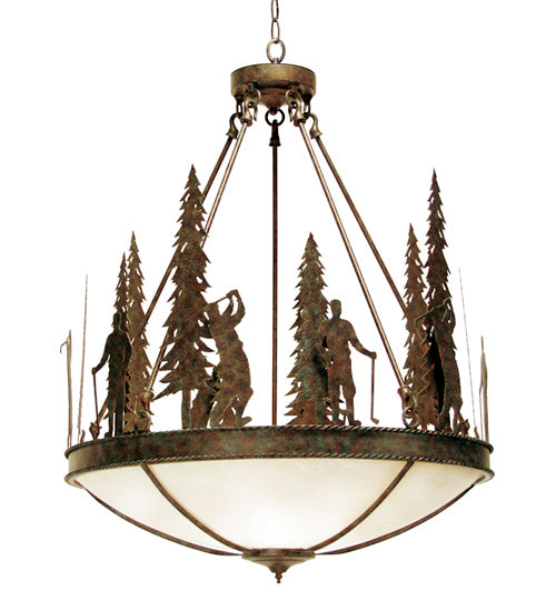 Meyda Tiffany 120177 Five Light Pendant, Organic Rust